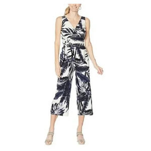 NWT! Vanessa Williams Tropical Print Sleeveless Jumpsuit Size 14